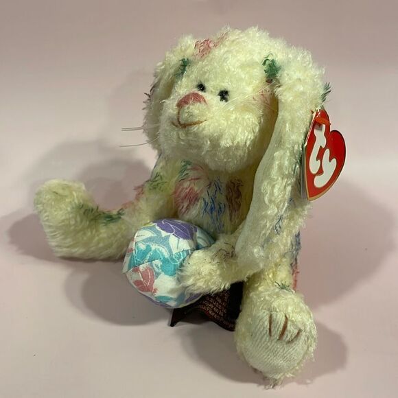 Ty Attic Treasures Collection “Georgia” the Bunny Holding a Ball! (9 inch) NWT - Picture 1 of 9